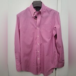 Ralph Lauren Polo Button Down Shirt Pink Gingham Pattern